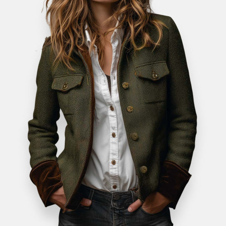 Chic Jacket | Velvet Detail Jacket