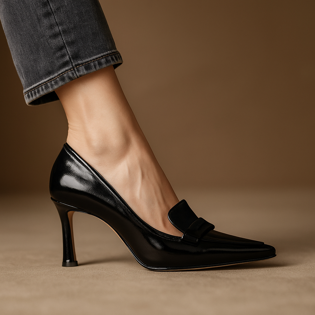 Leah Patent Pumps