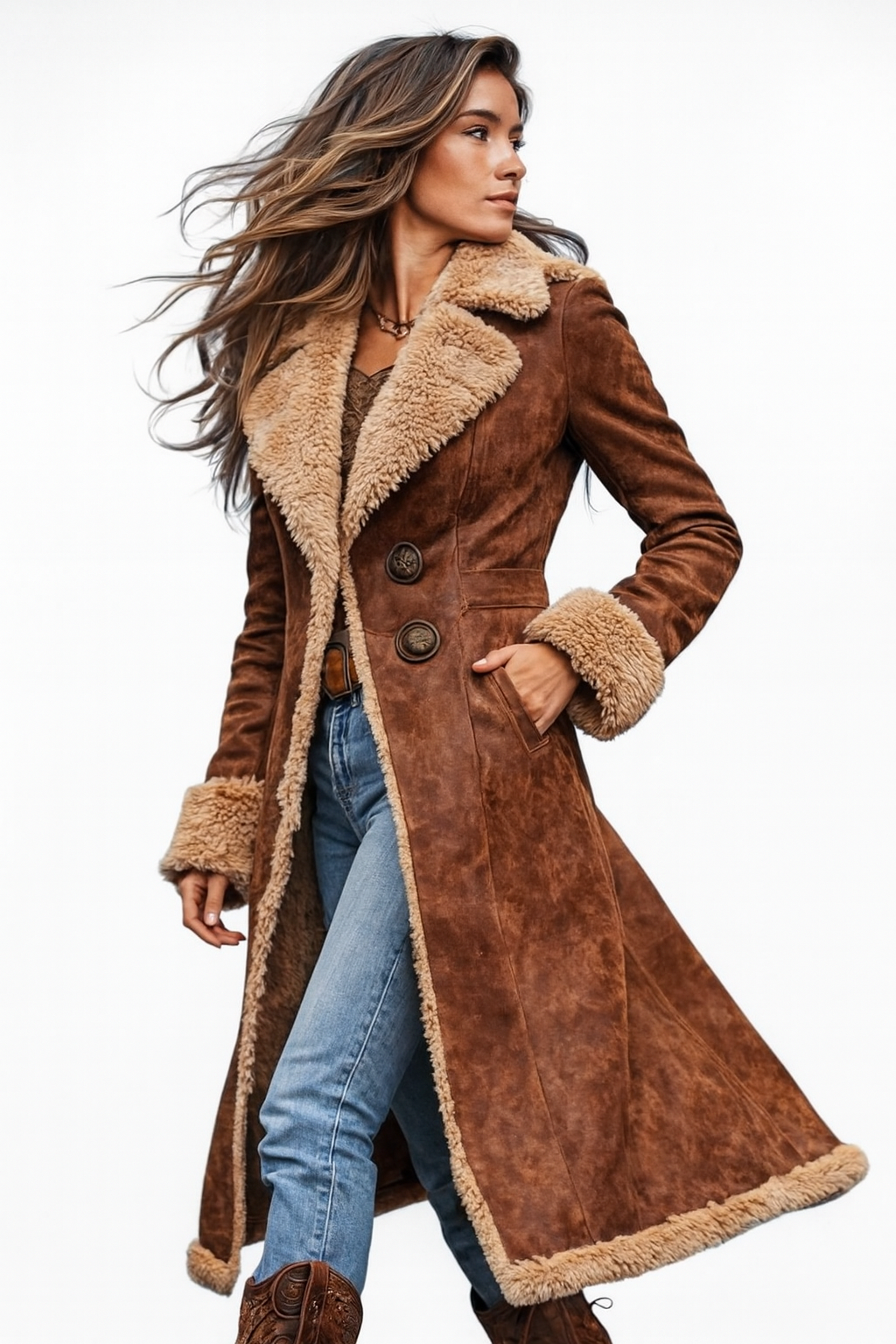 Vintage-Inspired Long Coat