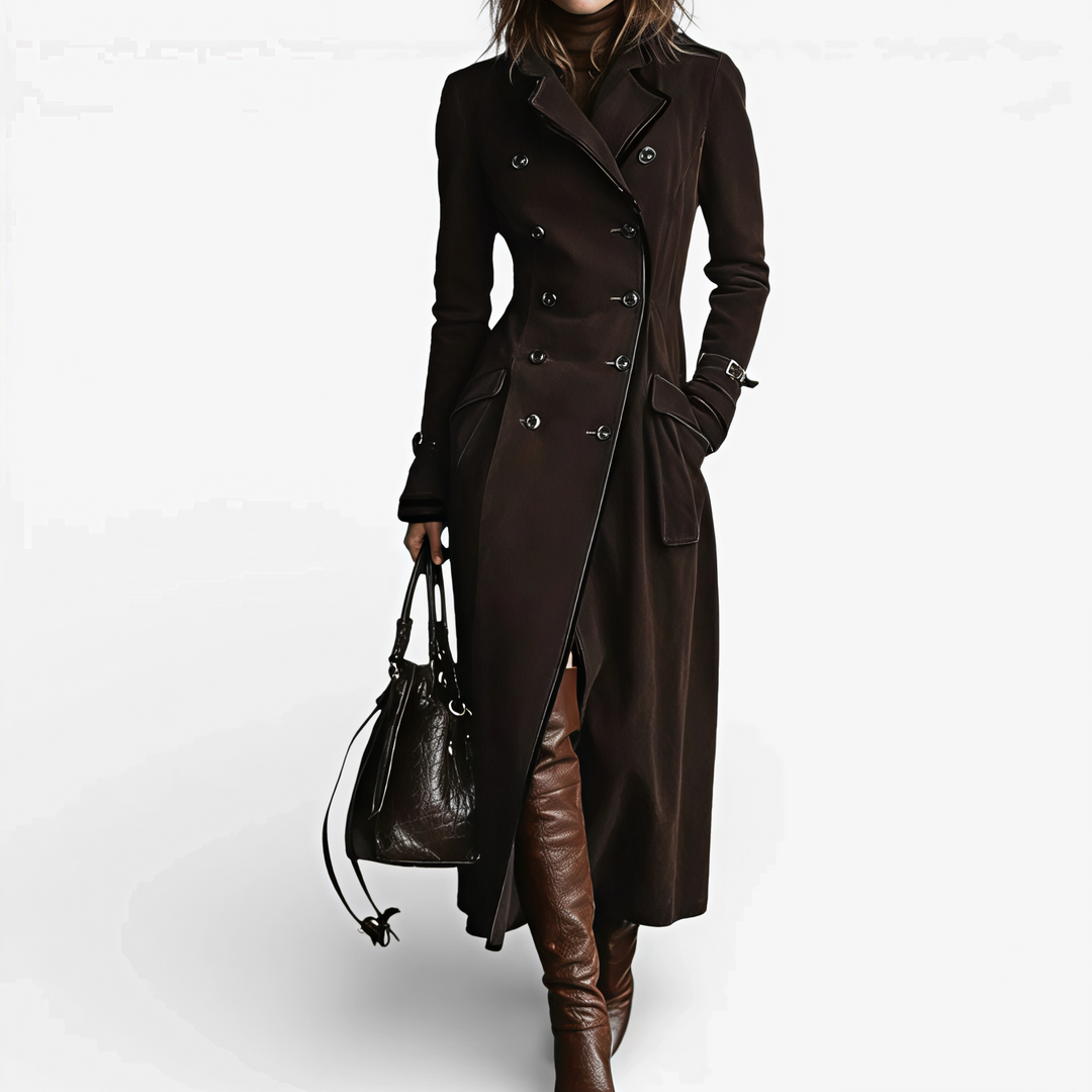 Nathaly™ Suede Trench Coat