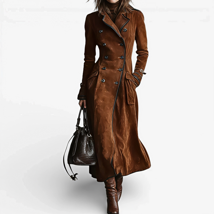 Nathaly™ Suede Trench Coat