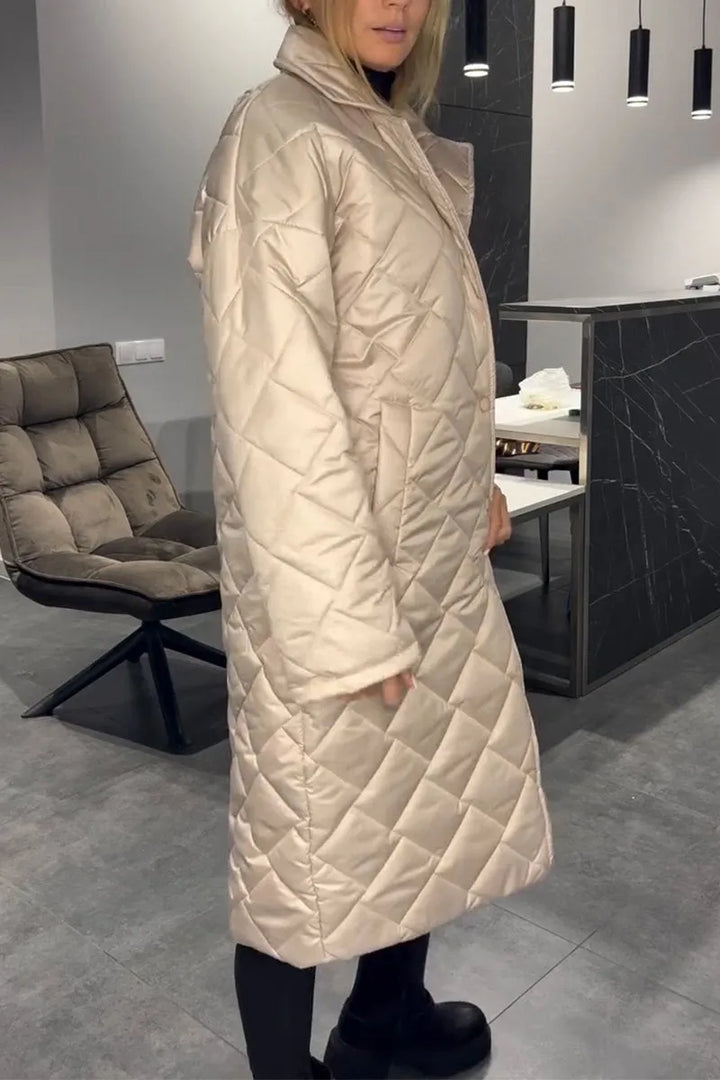 Olivia – Reversible Quilted Coat with Leopard Print Lining