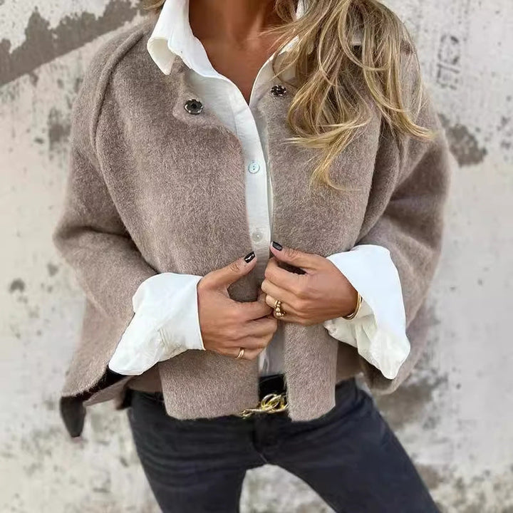 Debbie - Coat with Round neck and Long Sleeves