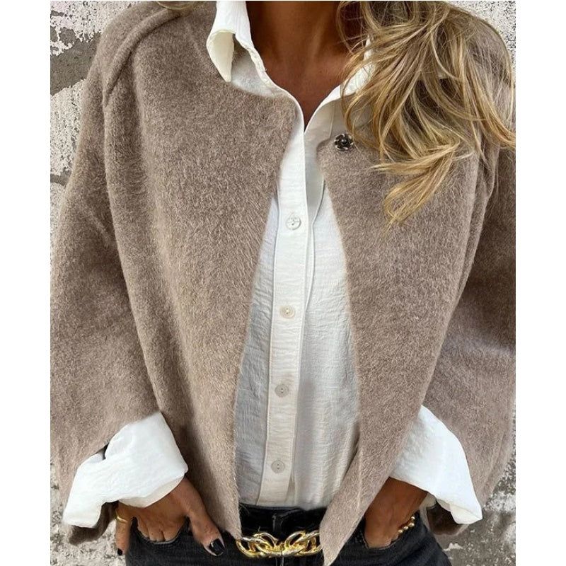 Debbie - Coat with Round neck and Long Sleeves