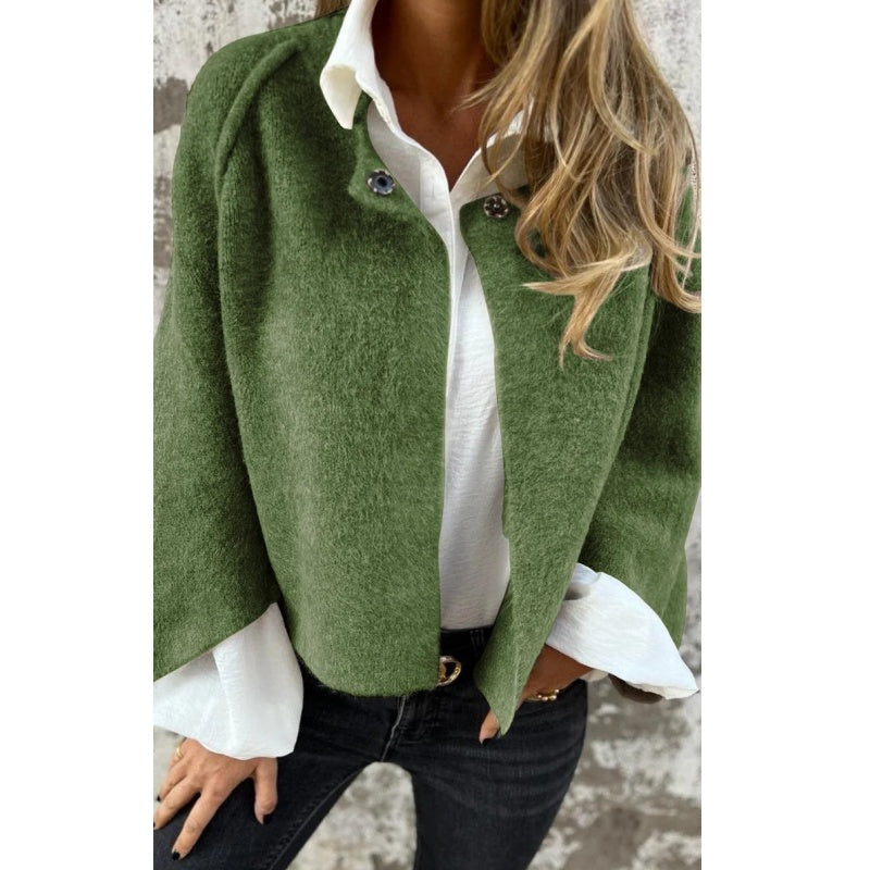 Debbie - Coat with Round neck and Long Sleeves