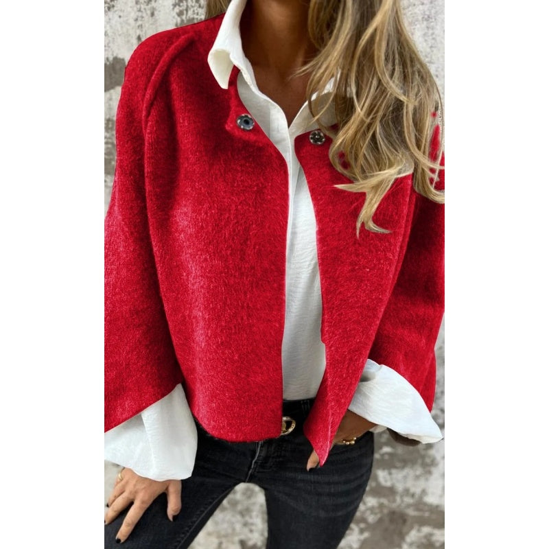 Debbie - Coat with Round neck and Long Sleeves